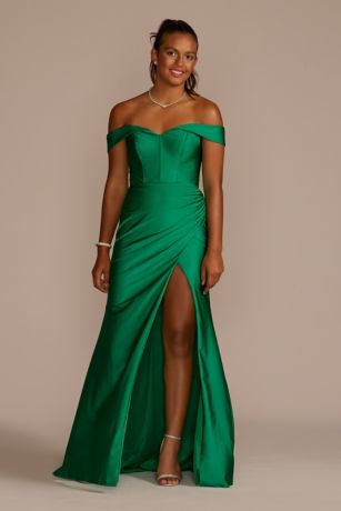 prom blue and green dress